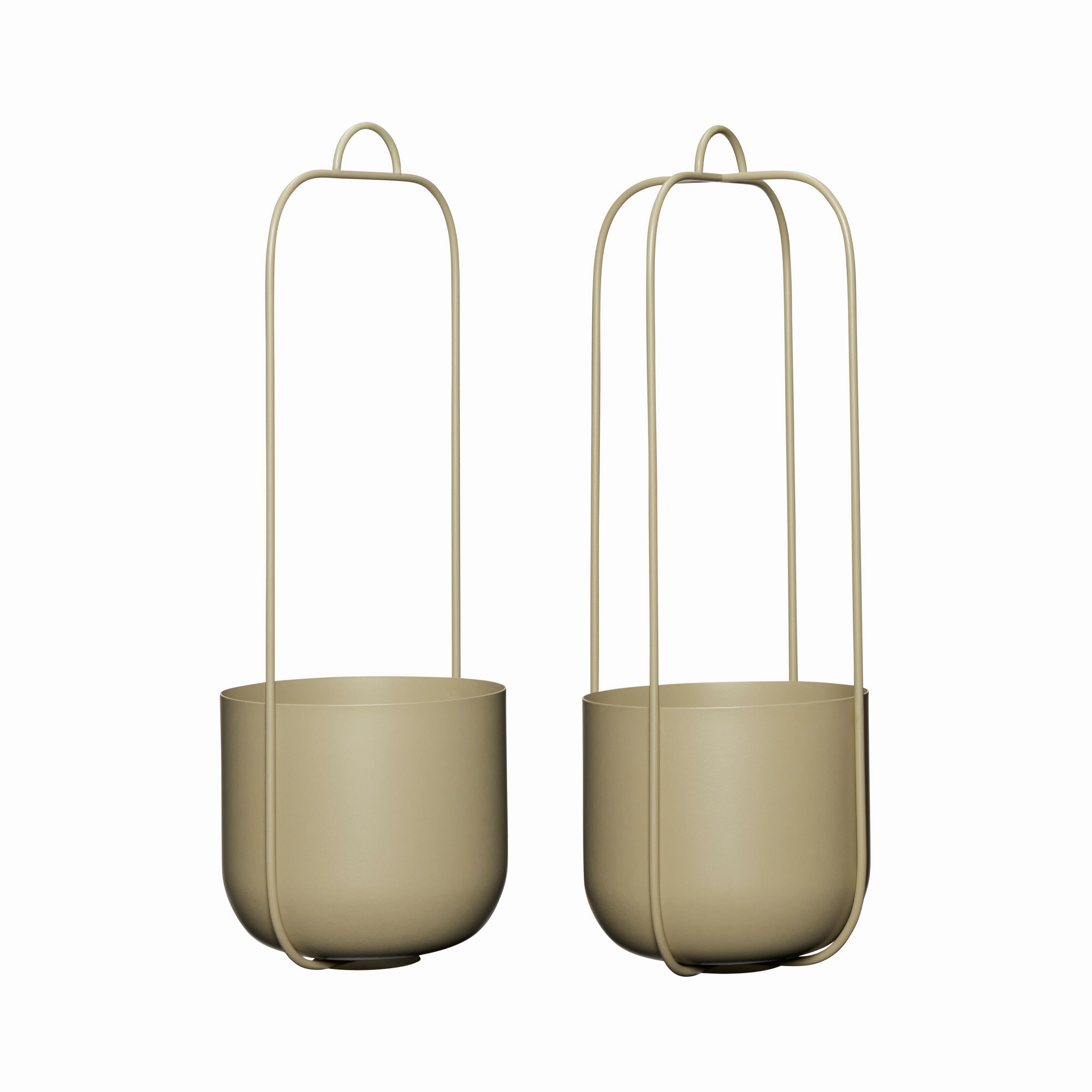 Hbsch Airy Pots Set Of 2, Khaki dried green plant  