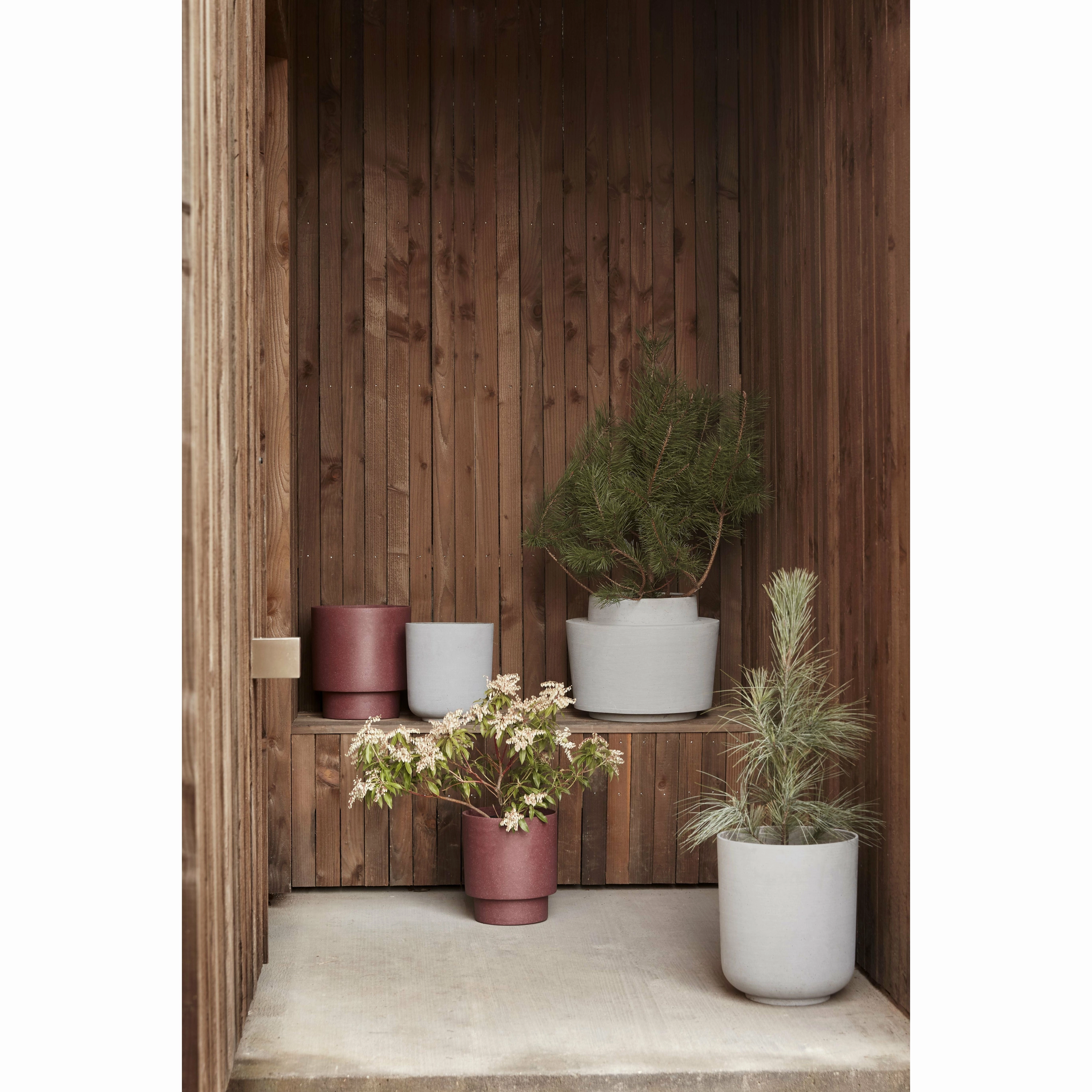 Hbsch Among Pots Set Of 2, Light Grey