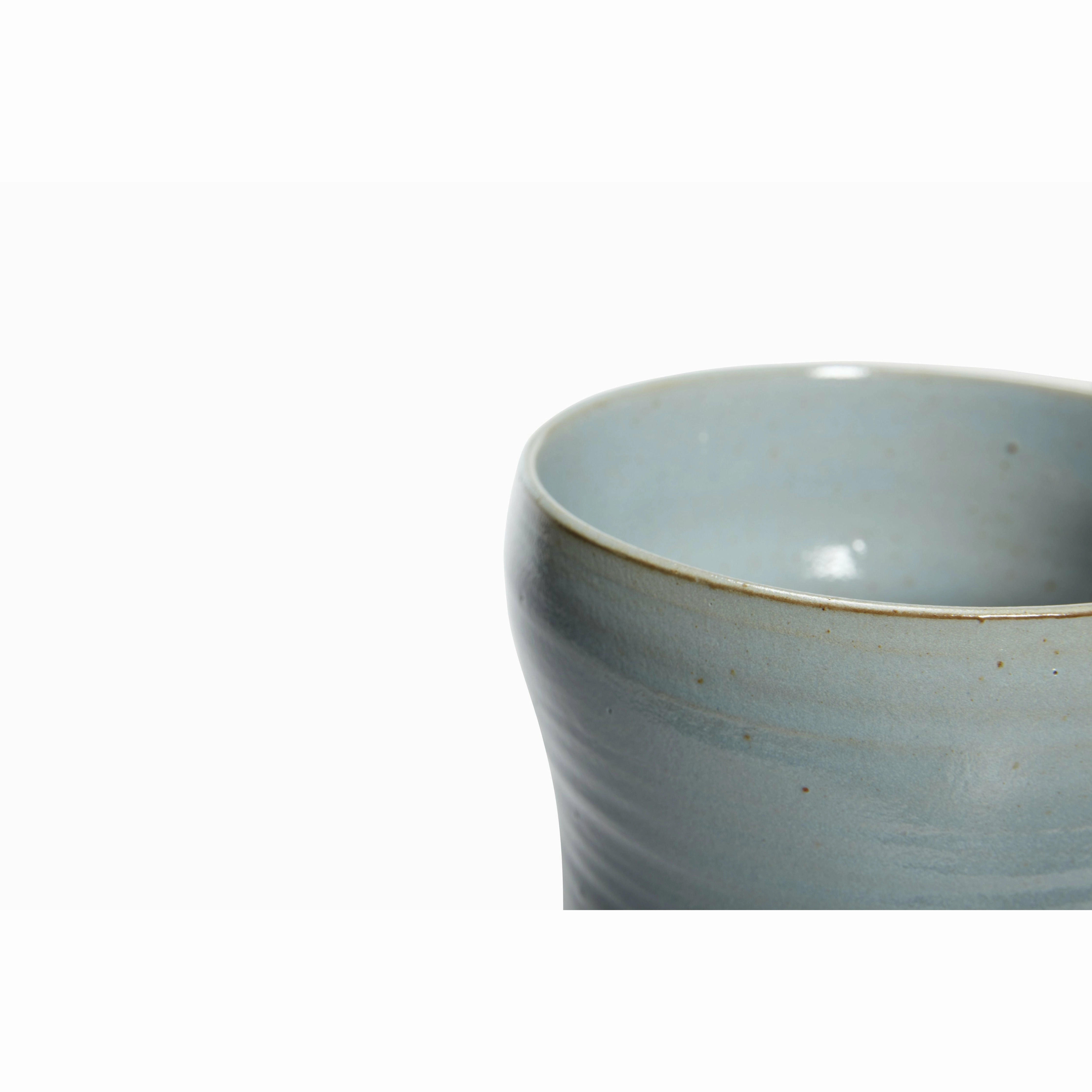 Hbsch Care Pot Ceramic Blue Set Of 2