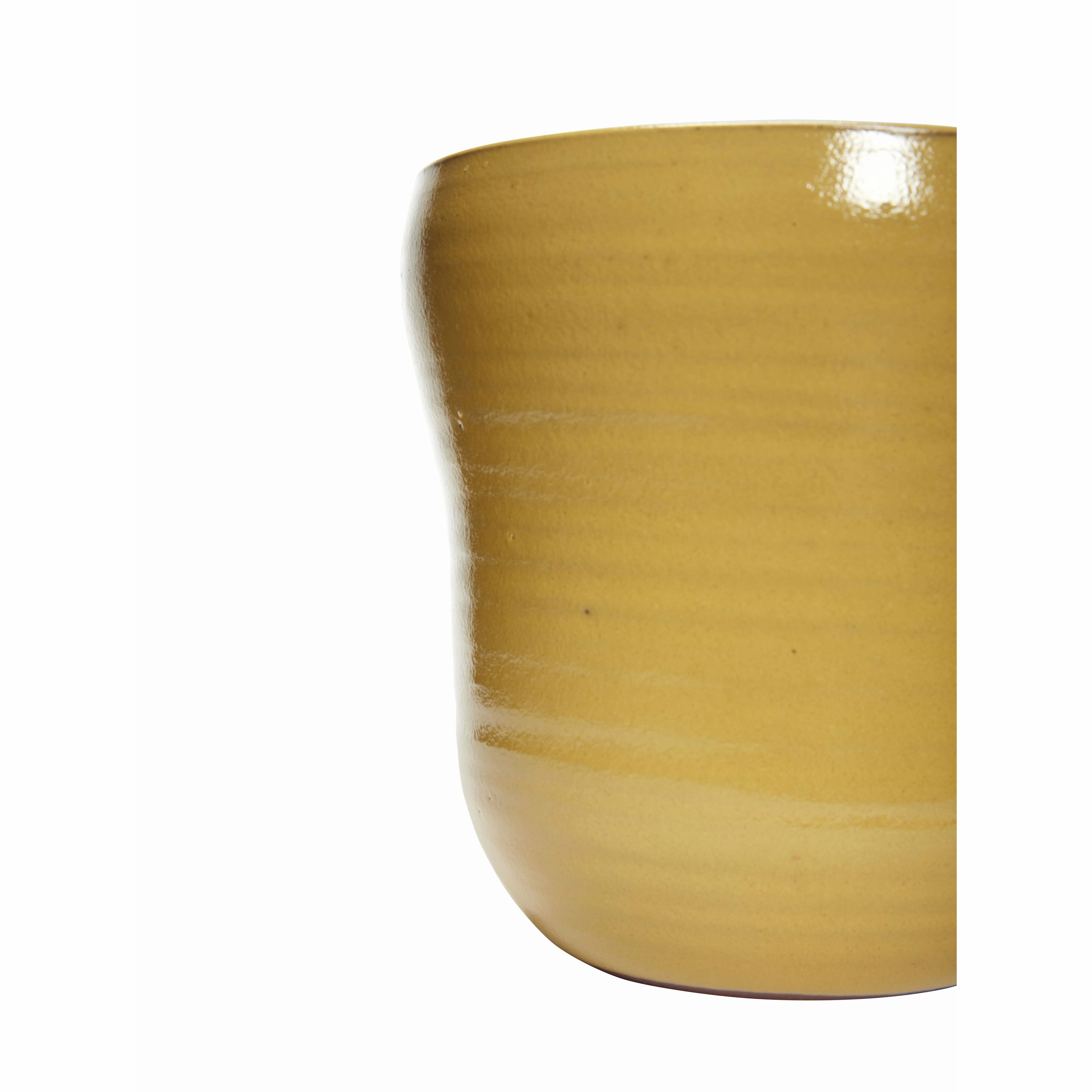 Hbsch Care Pot Ceramic Yellow Set Of 2