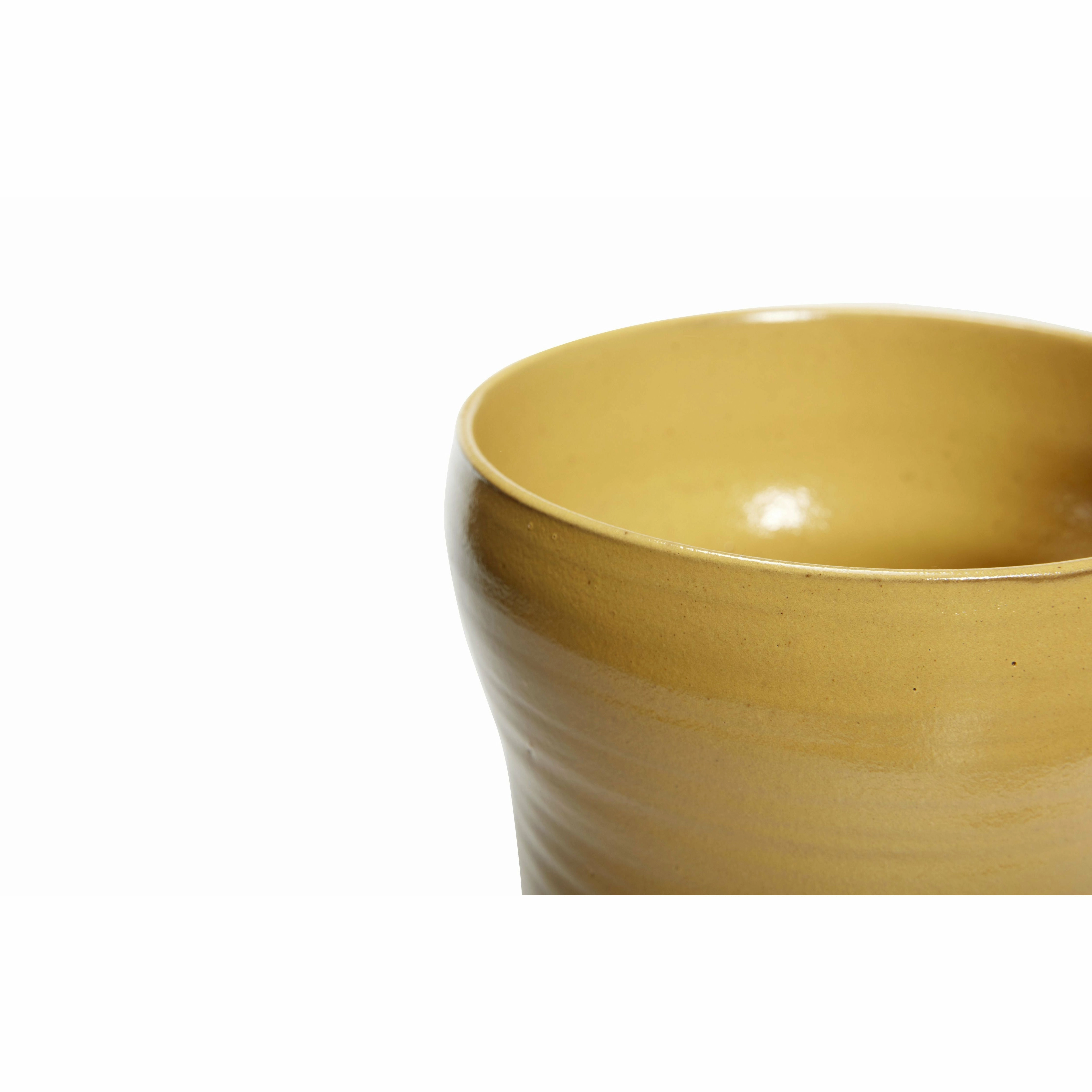 Hbsch Care Pot Ceramic Yellow Set Of 2