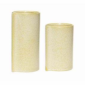 Hbsch Leaf Pots (Set Of 2), Yellow dried green plant  