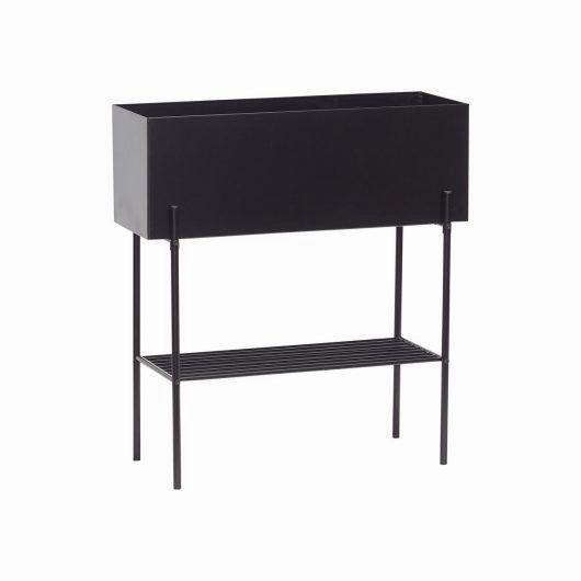 Hbsch Norm Planter Box Metal Black dried green plant  