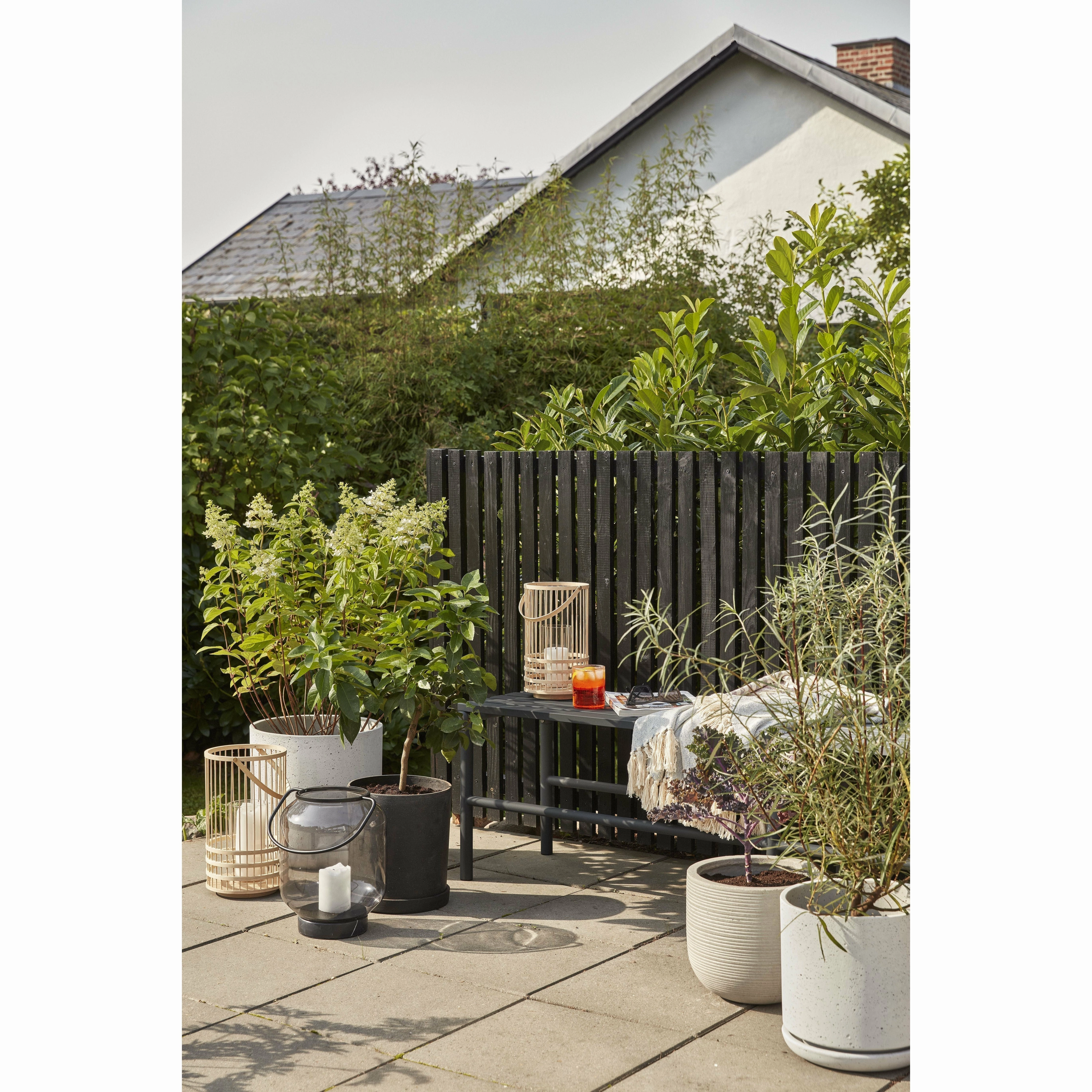 Hbsch Podium Pots Large Set Of 2, Grey
