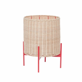 Hbsch Splint Pot Natural/Red dried green plant  