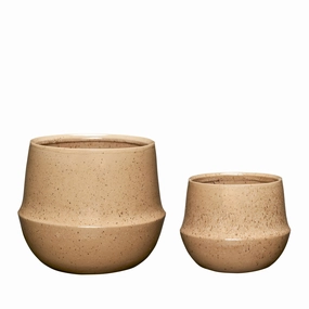 Hbsch Vibe Pots (Set Of 2), Sand dried green plant  