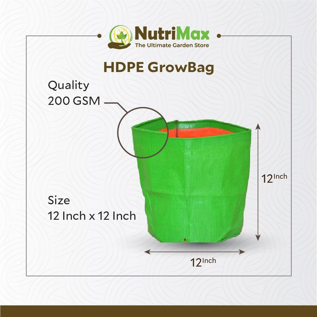 HDPE 200 GSM 12 inch x 12 inch Outdoor Plant Bag