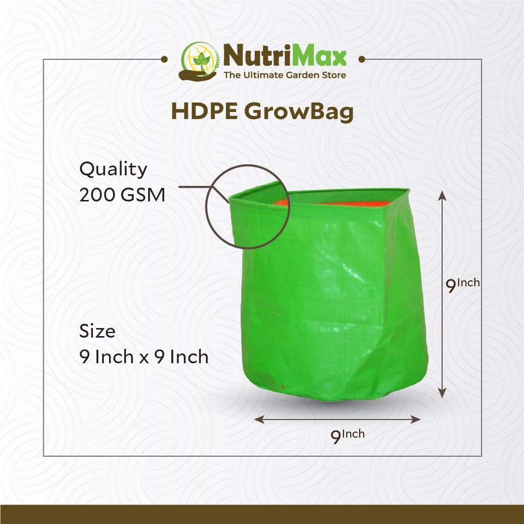 HDPE 200 GSM 9 inch x 9 inch Outdoor Plant Bag
