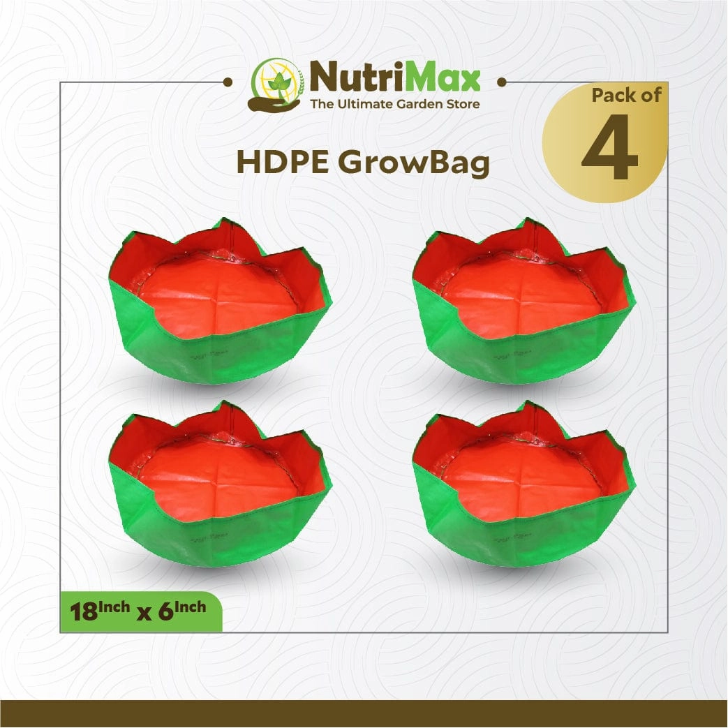 HDPE 200 GSM Grow Bags 18 inch x 6 inch Outdoor Plant Bag classic flowerpot  