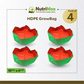 HDPE 200 GSM Grow Bags 18 inch x 6 inch Outdoor Plant Bag classic flowerpot  