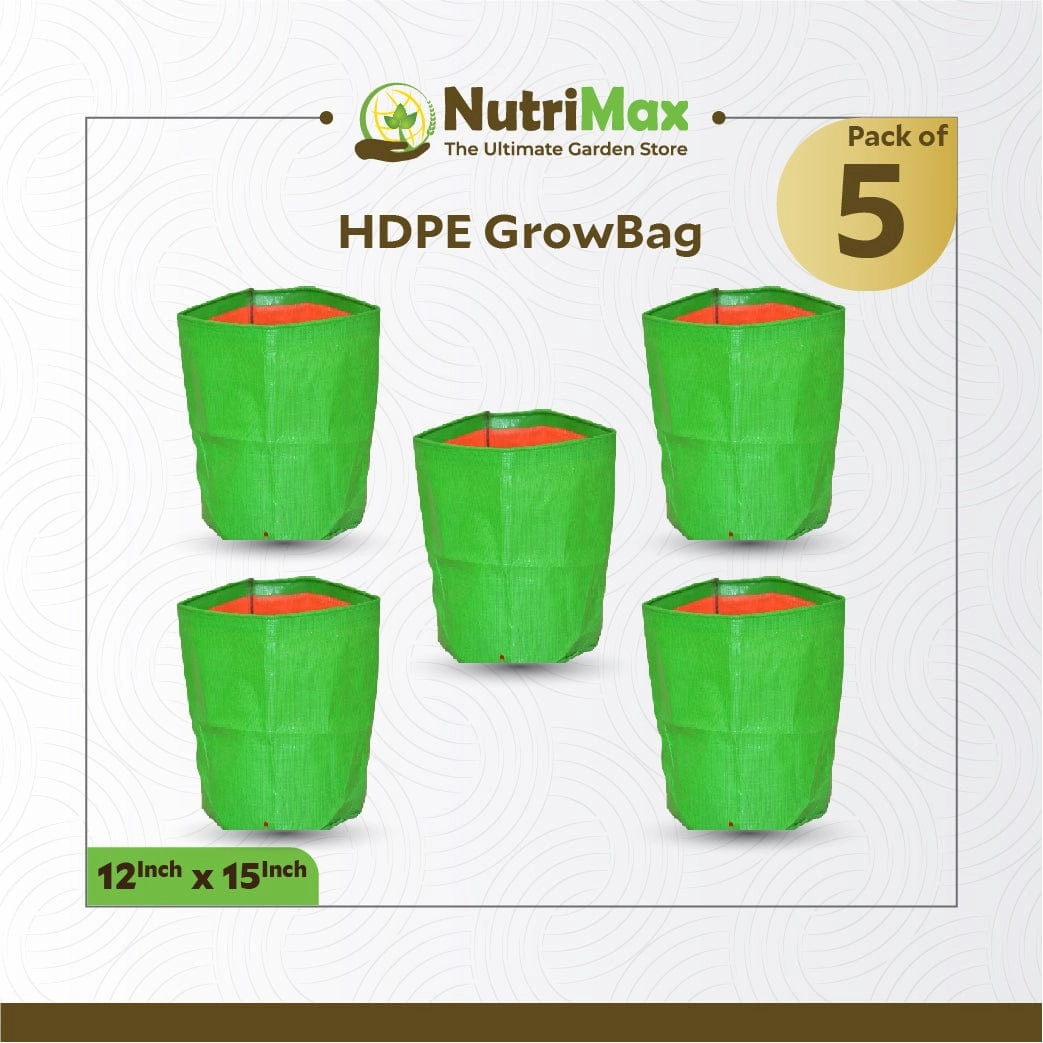 HDPE 200 GSM Growbags 12 inch x 15 inch Outdoor Plant Bag