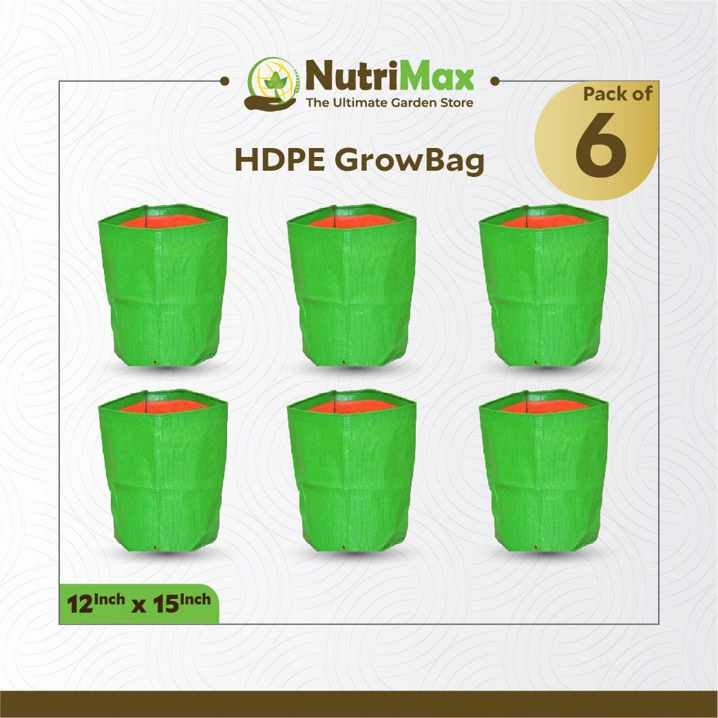 HDPE 200 GSM Growbags 12 inch x 15 inch Outdoor Plant Bag
