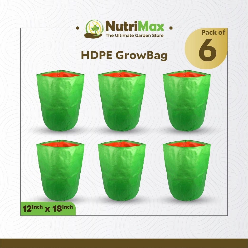HDPE 200 GSM Growbags 12 inch x 18 inch Outdoor Plant Bag