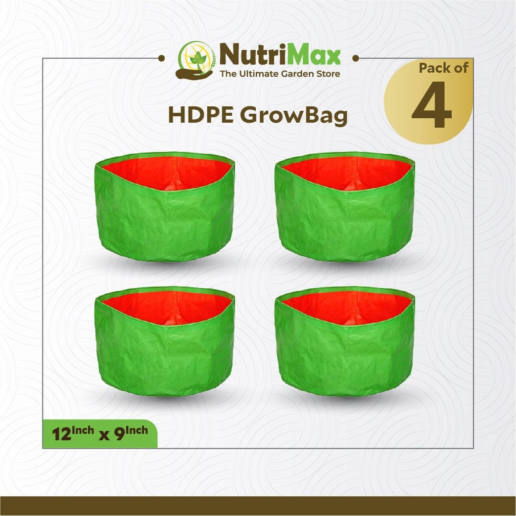 HDPE 200 GSM Growbags 12 inch x 9 inch Outdoor Plant Bag