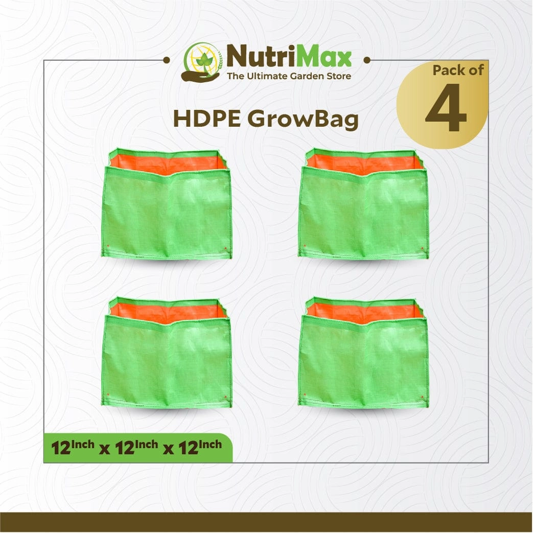HDPE 200 GSM Growbags 12 x 12 x 12 inch Outdoor Plant Bag