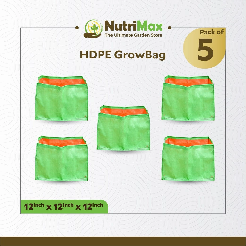 HDPE 200 GSM Growbags 12 x 12 x 12 inch Outdoor Plant Bag