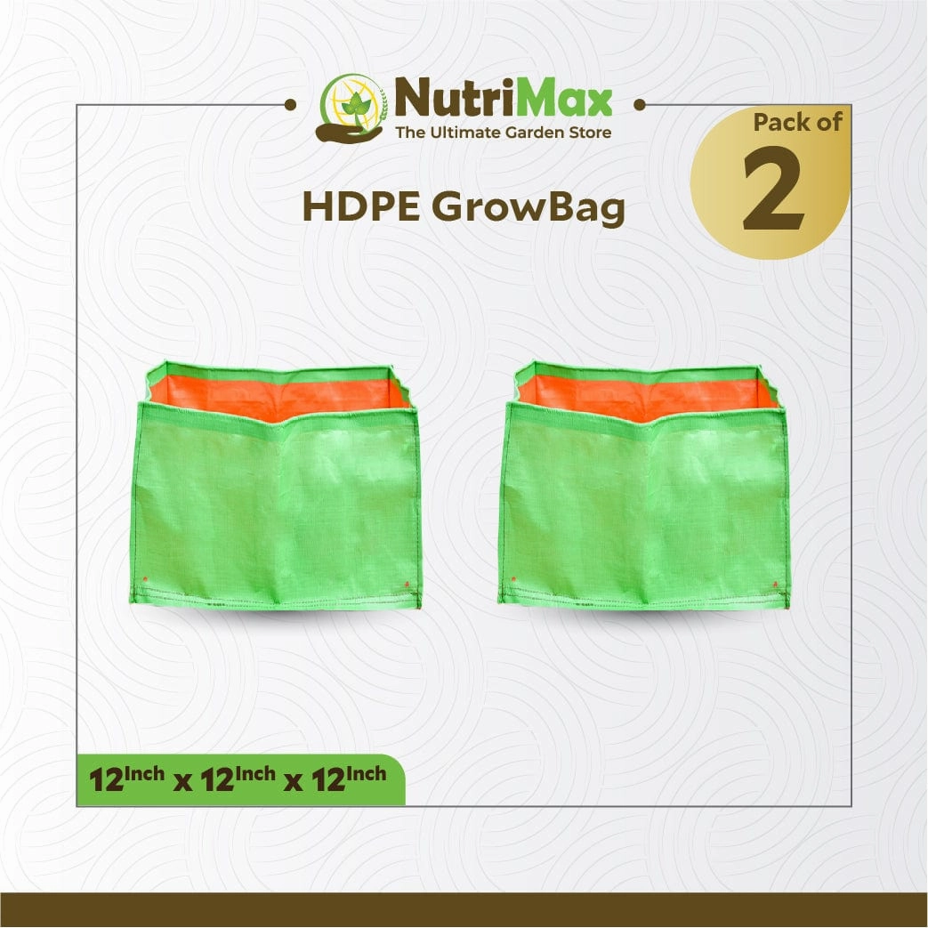 HDPE 200 GSM Growbags 12 x 12 x 12 inch Outdoor Plant Bag