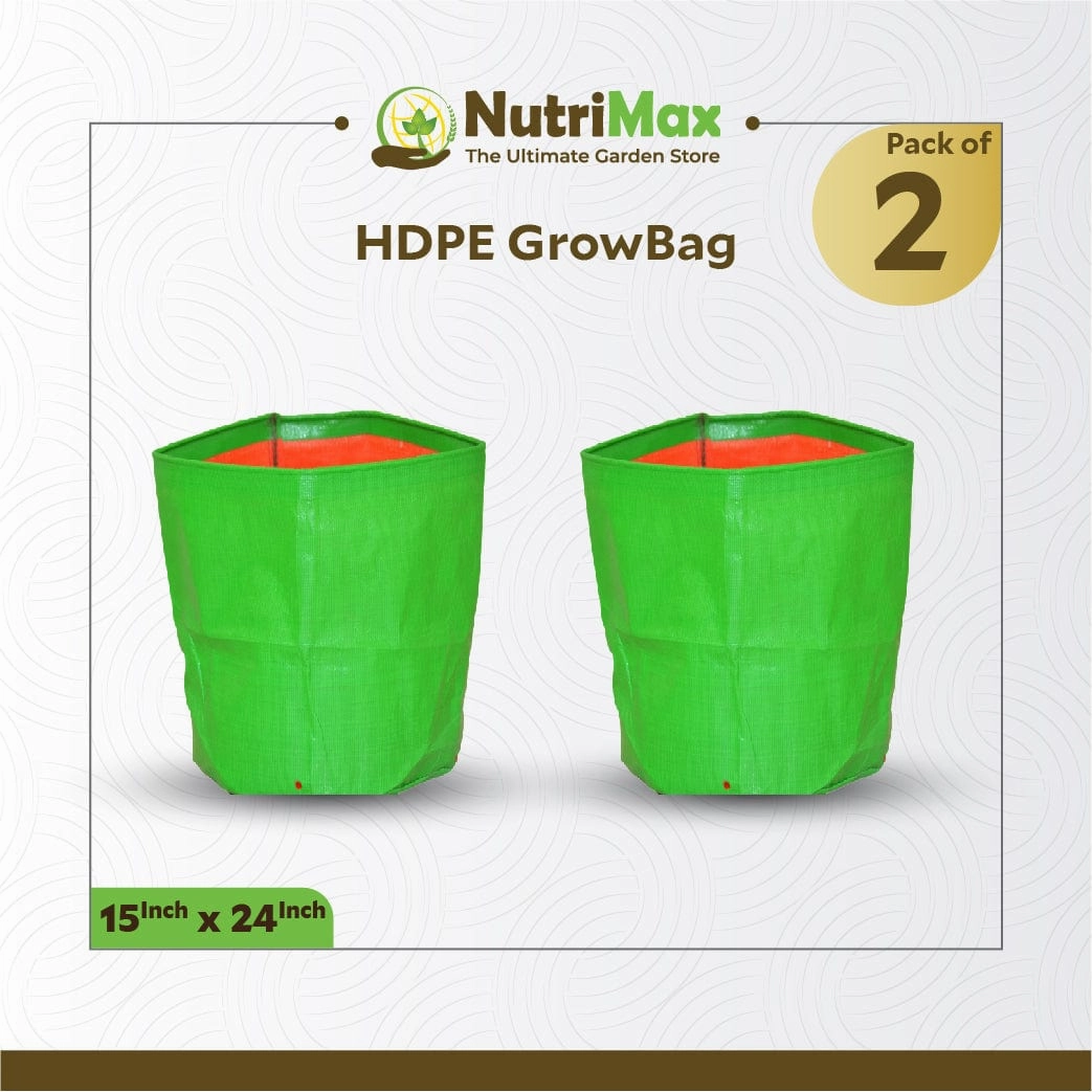 HDPE 200 GSM Growbags 15 inch x 24 inch Outdoor Plant Bag