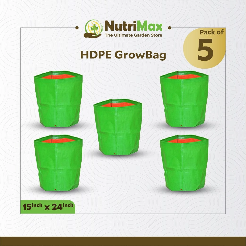 HDPE 200 GSM Growbags 15 inch x 24 inch Outdoor Plant Bag