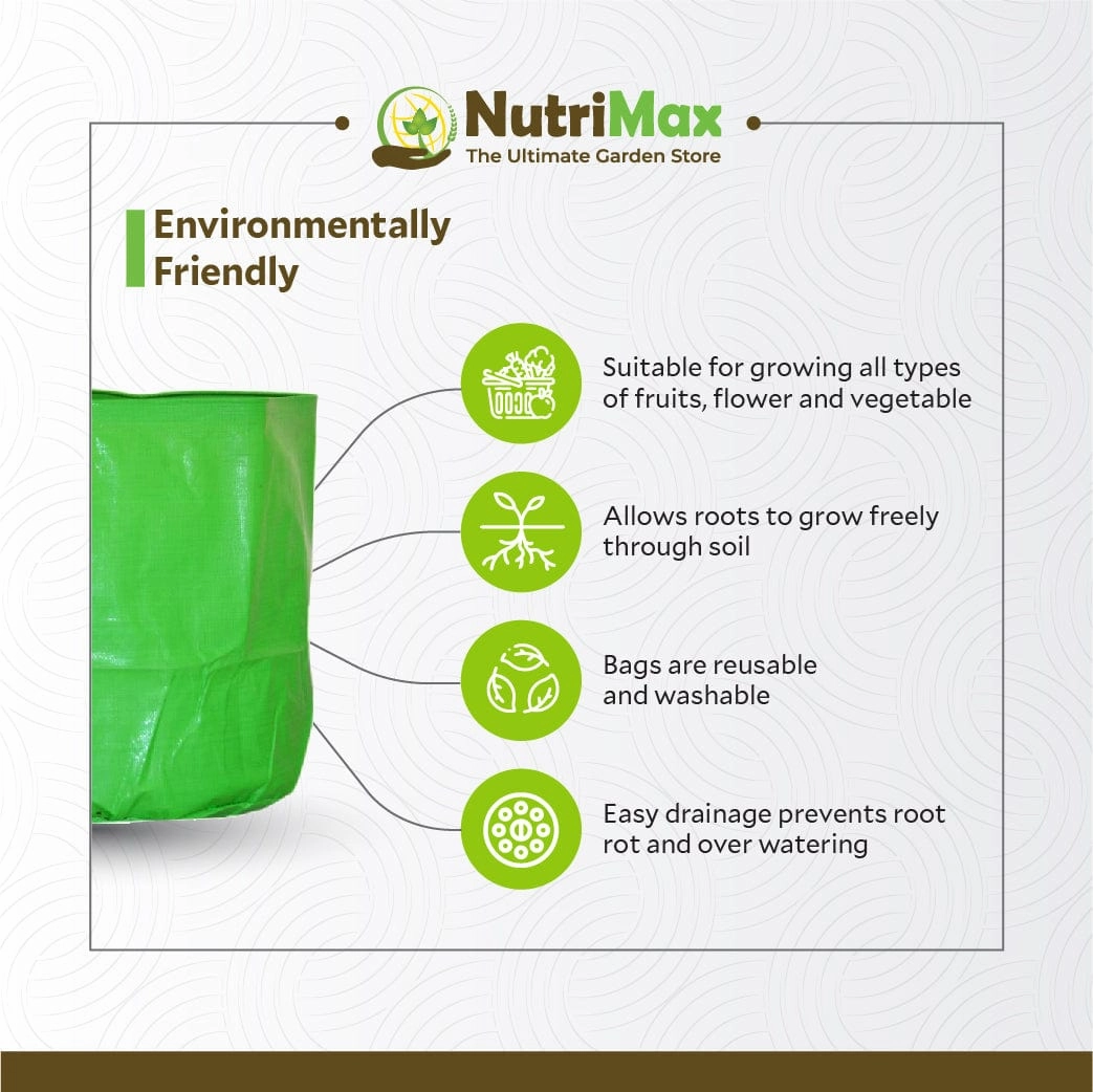 HDPE 200 GSM Growbags 18 inch x 18 inch Outdoor Plant Bag
