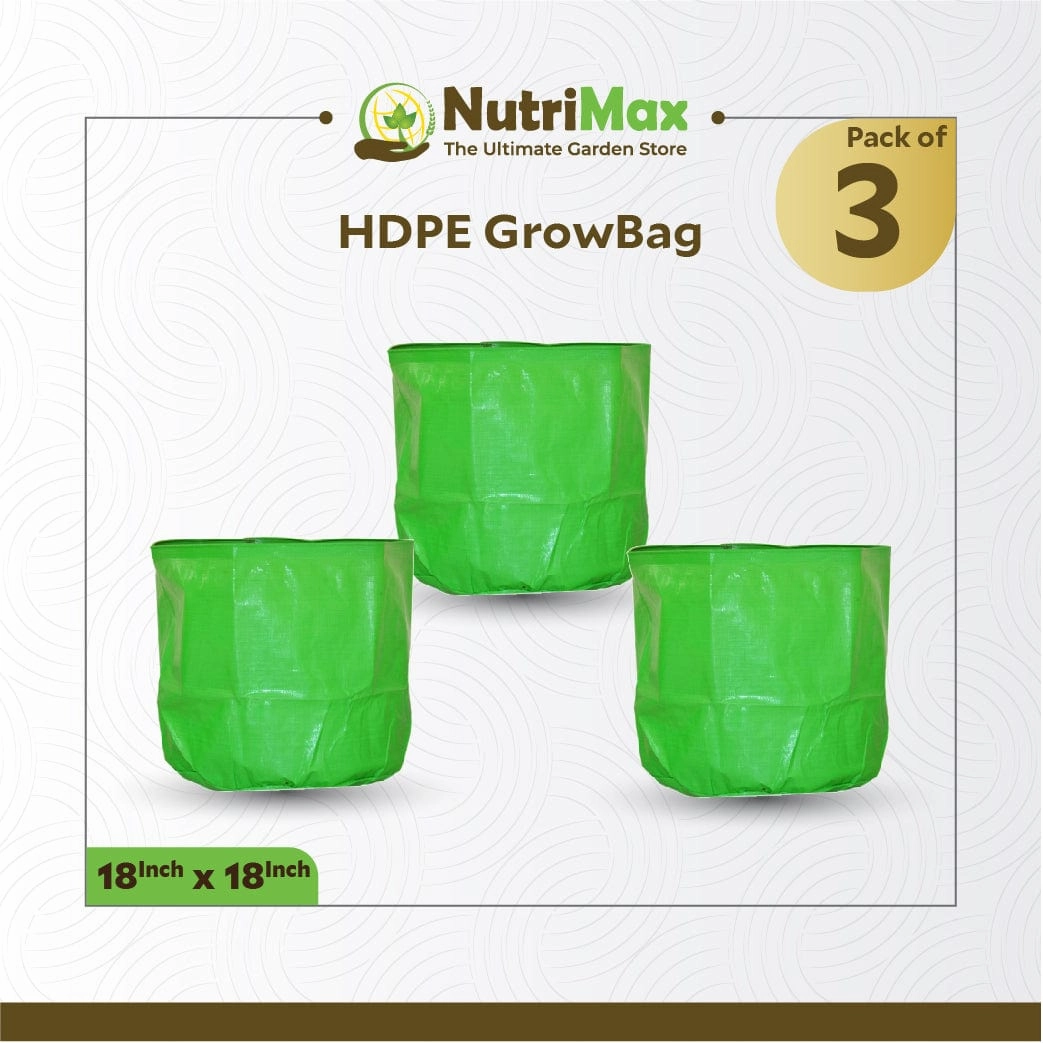 HDPE 200 GSM Growbags 18 inch x 18 inch Outdoor Plant Bag