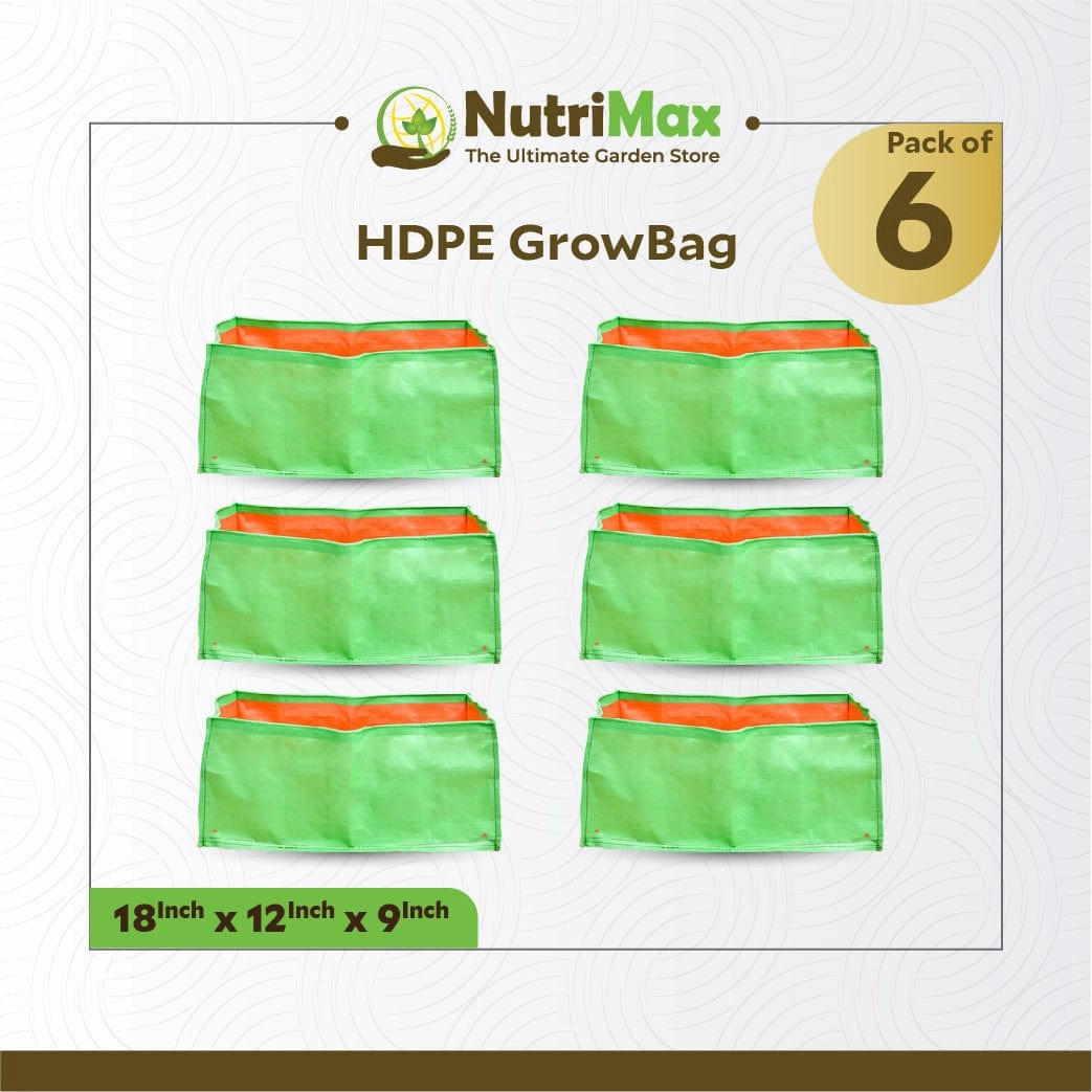 HDPE 200 GSM Growbags 18 x 12 x 9 inch Outdoor Plant Bag