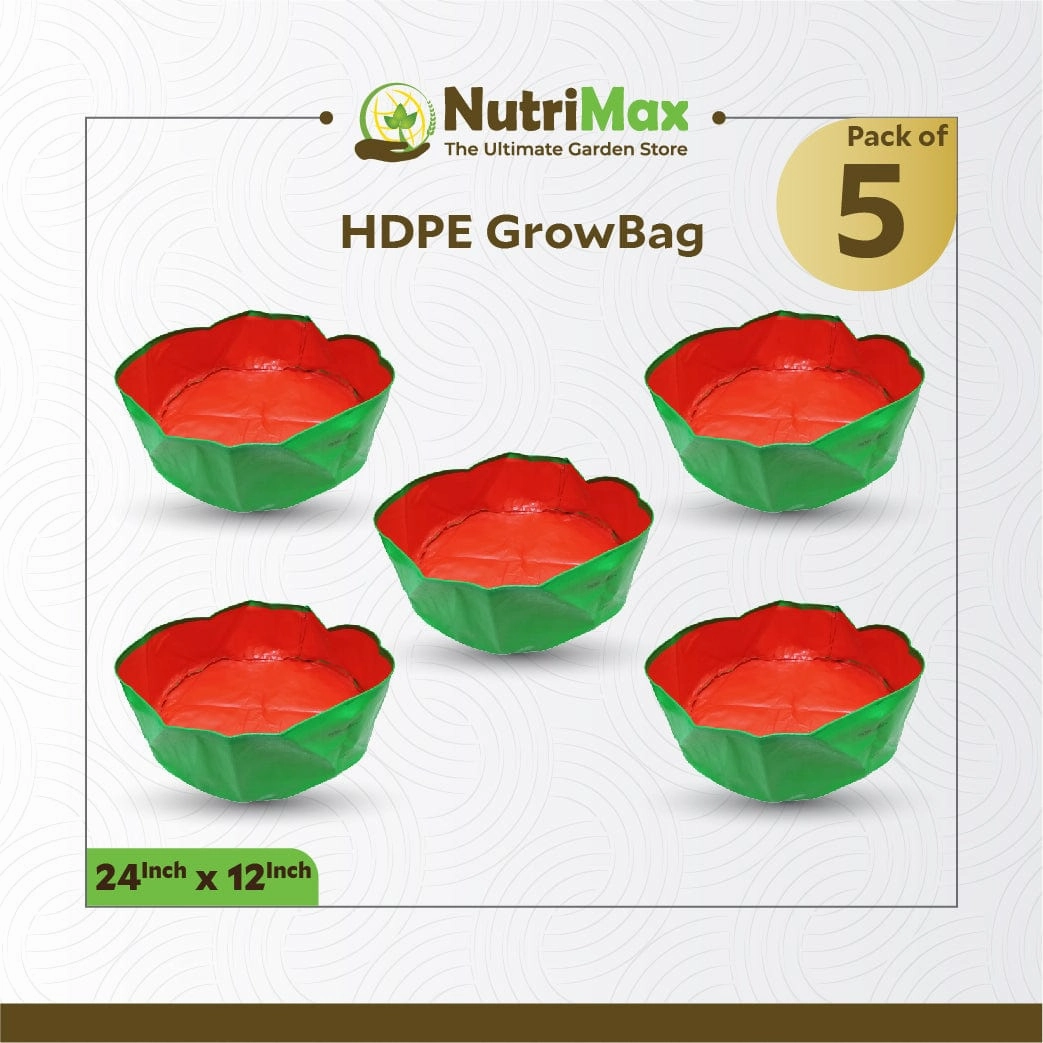 HDPE 200 GSM Growbags 24 inch x 12 inch Outdoor Plant Bag