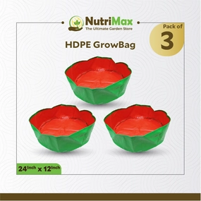 HDPE 200 GSM Growbags 24 inch x 12 inch Outdoor Plant Bag classic flowerpot  