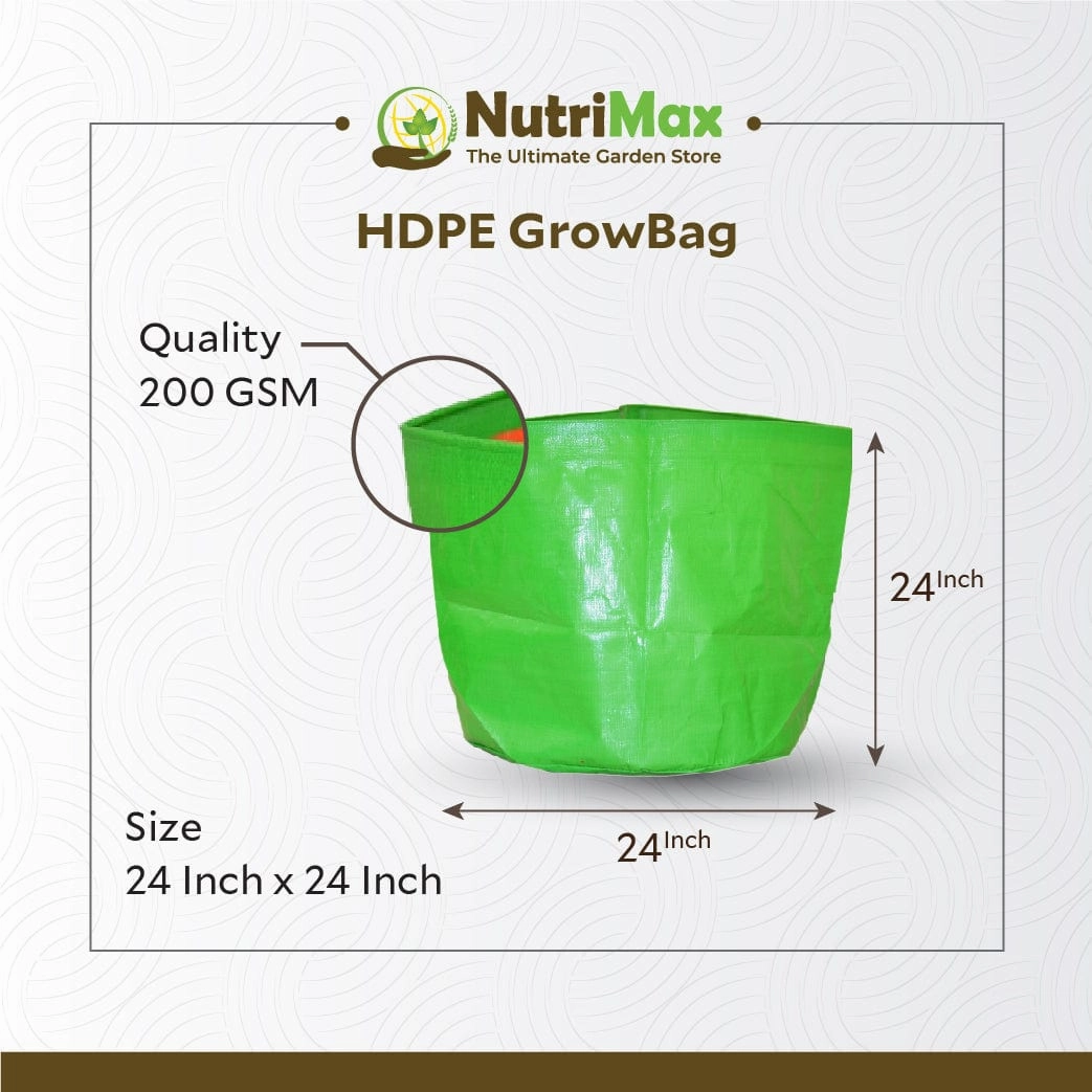 HDPE 200 GSM Growbags 24 inch x 24 inch Outdoor Plant Bag