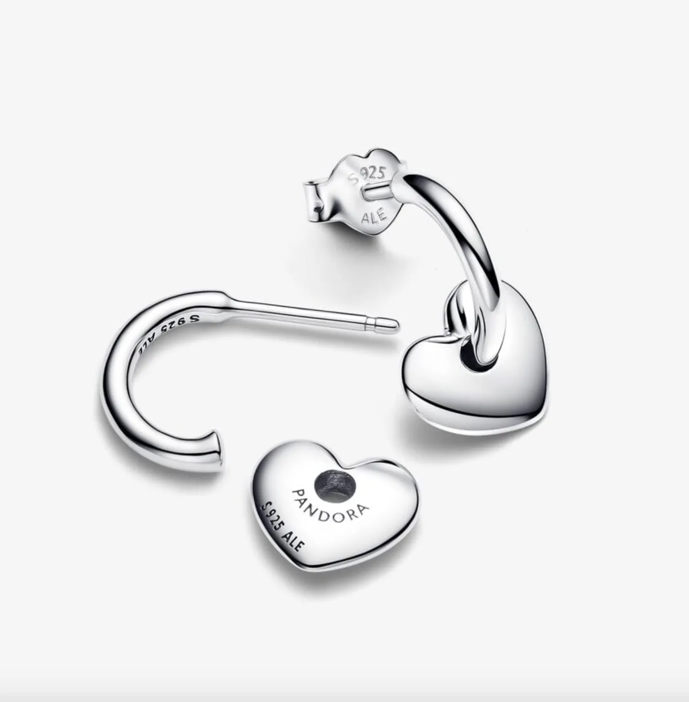 Heart Open Hoop Earrings