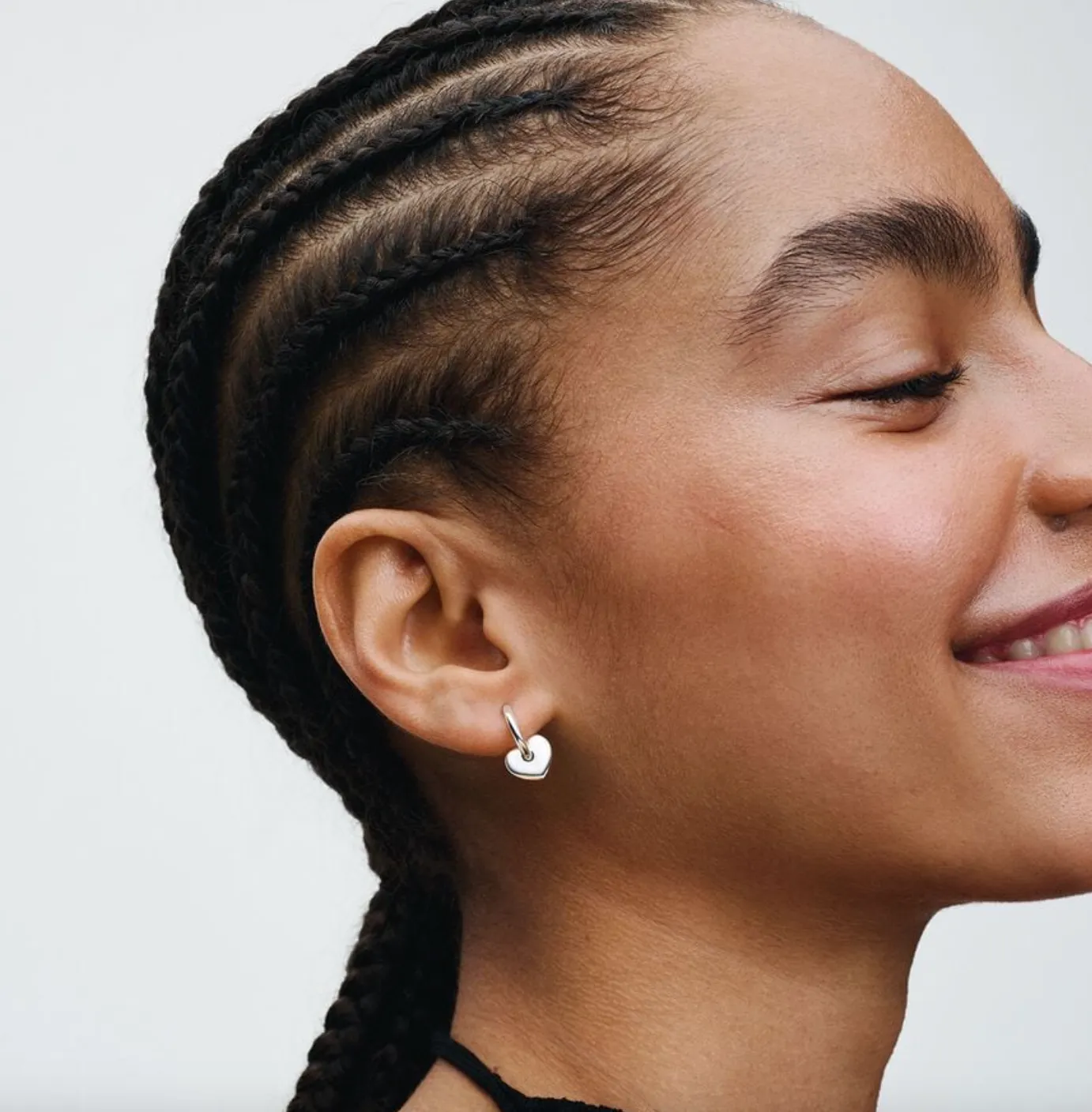 Heart Open Hoop Earrings