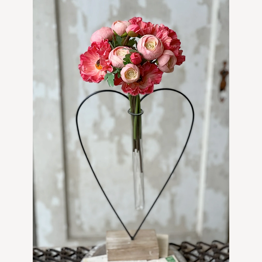 Heart-Shaped Flower Holders outdoor greenery  