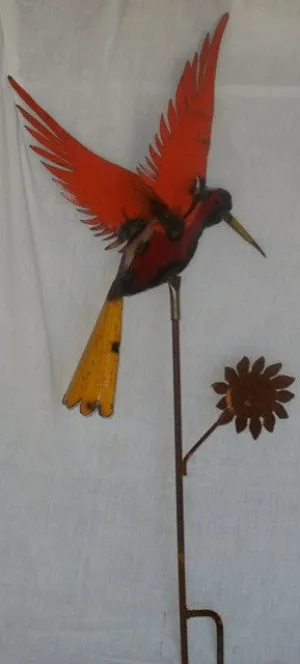 Heavy Metal Hummingbird Stake decorative plants  