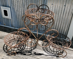 Heavy 3 Tier French Wire Basket Plant Stand decorative plants  
