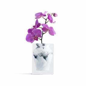 Henry - Bud Vase White Marble mini ornamental plant  