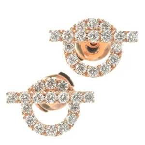 HERMES Finesse Diamond Earring  0.92ct K18 750PG Rose Gold