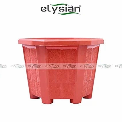 Hexagonal Plastic Planter with Drainage Hole