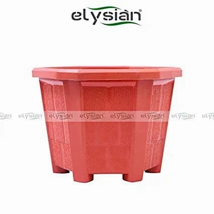 Hexagonal Plastic Planter with Drainage Hole