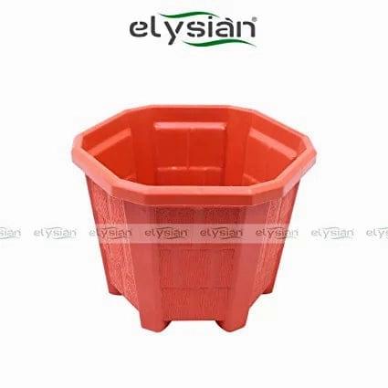 Hexagonal Plastic Planter with Drainage Hole