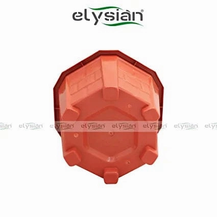 Hexagonal Plastic Planter with Drainage Hole
