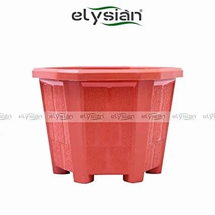 Hexagonal Plastic Planter with Drainage Hole