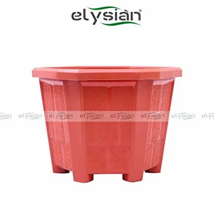 Hexagonal Plastic Planter with Drainage Hole