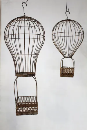 Hot Air Balloon Set of 2 decorative plants  