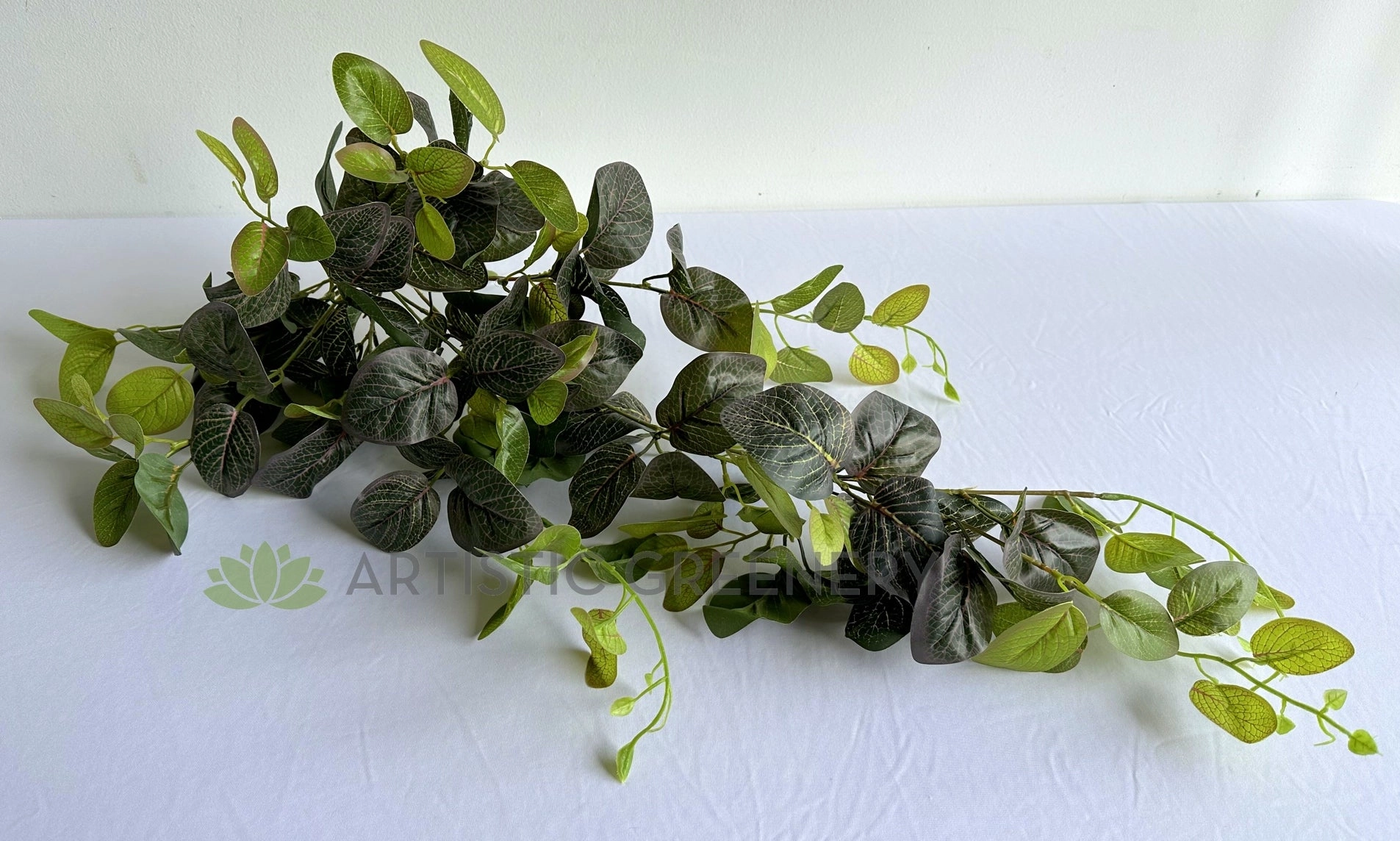 HP0034PUR Hanging Nerve Plant (Purple Veins) / Fittonia 80cm Real Touch