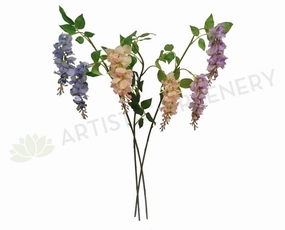 HP0041 Hanging Wisteria 103cm White / Purple outdoor greenery  