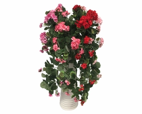 HP0042 Hanging Geranium Bush 77cm 5 Colours indoor plant stand  