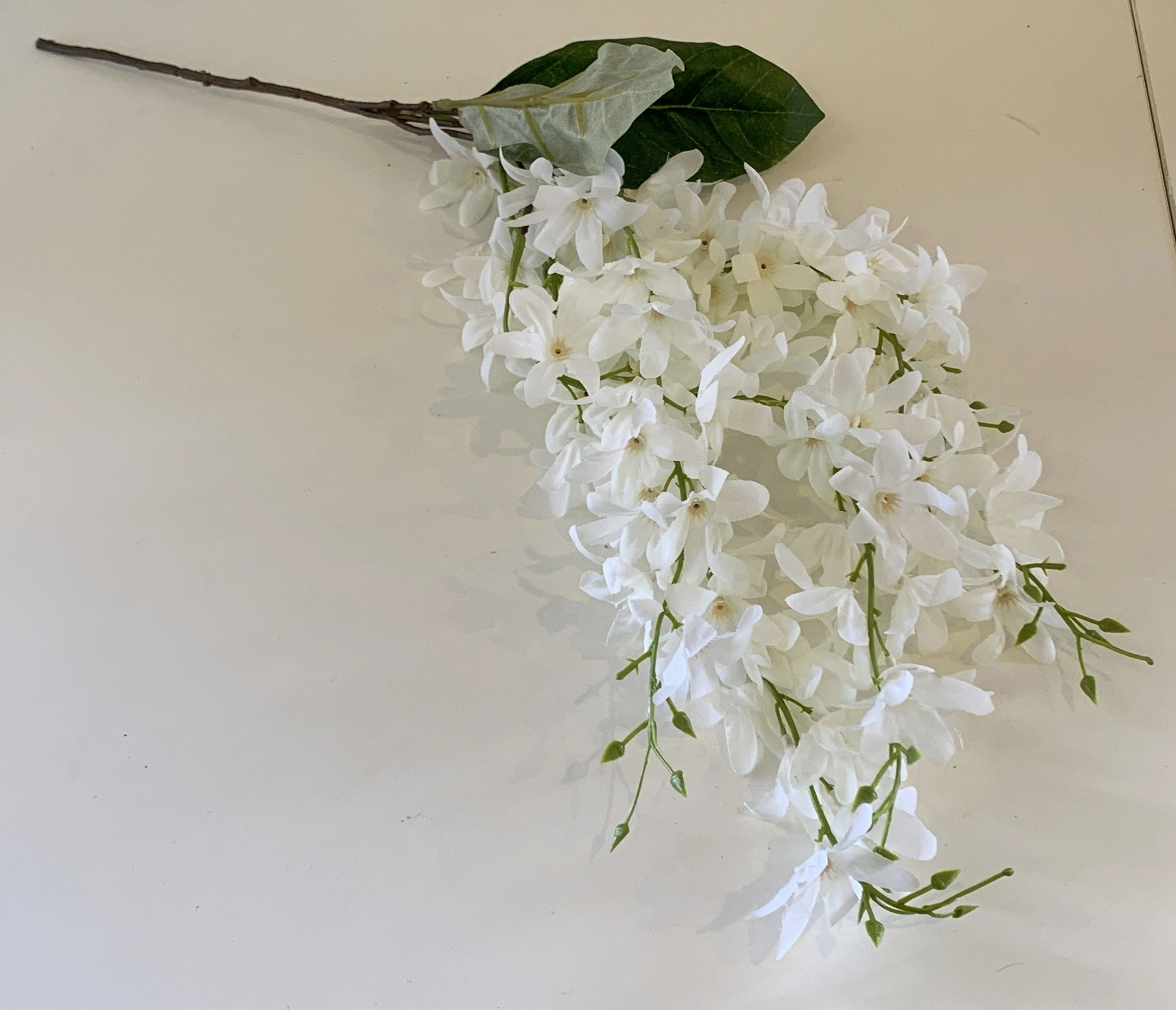 HP0073 Hanging Wisteria Bunch 68cm White