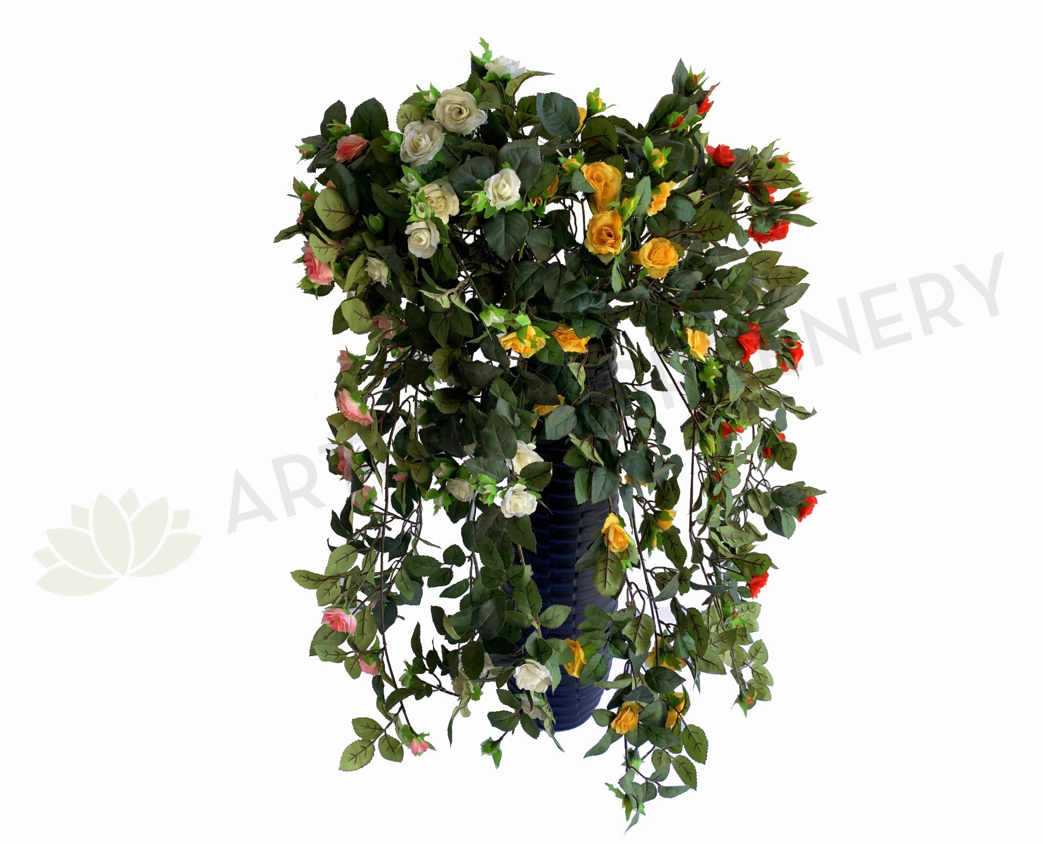 HP0074 Hanging Rose Bunch with Foliage 73cm 4 Colours summer vegetable seed  