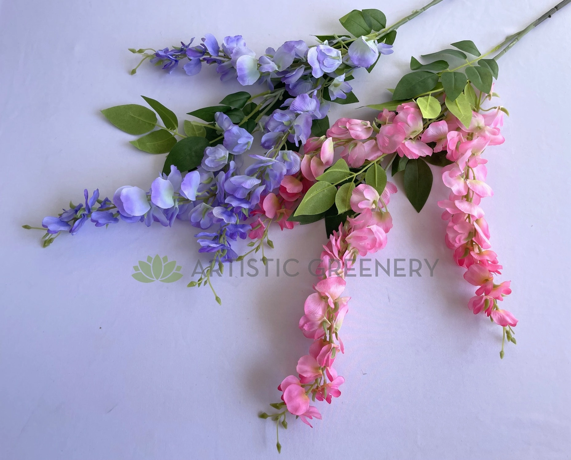 HP0087 Hanging Wisteria 110cm Pink / Lilac