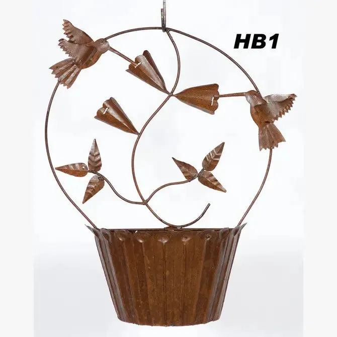 Hummingbird Wall Basket decorative plants  
